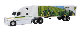 1:64 John Deere Hauler Semi w/Van Trailer (White) *** No Original Box ***