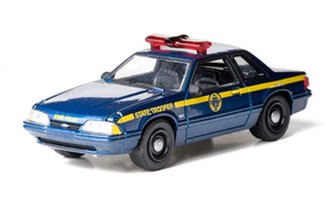 1:64 1988 Ford Mustang "New York State Police" ***Missing Tail Light*** 1:64 1988 Ford Mustang "New York State Police" ***Missing Tail Light***