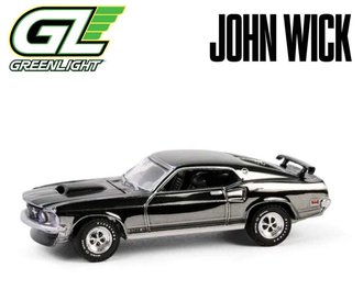1:64 John Wick (2014) - 1969 Ford Mustang BOSS 429 (Chrome Edition) ***Bad Paint***
