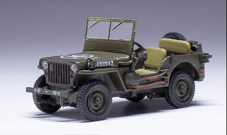 1:43 1943 Jeep Willys MB (Olive Green) ***Cracked Case***