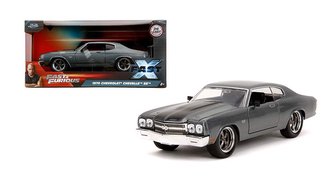 1:24 Fast & Furious - Dom's 1970 Chevy Chevelle SS (Charcoal Gray Metallic) **Bad Box***
