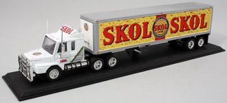 Scania T142 Tractor Trailer "SKOL Lager" *** Missing 1 Mirror - Loose - No Box *** Scania T142 Tractor Trailer "SKOL Lager" *** Missing 1 Mirror - Loose - No Box ***