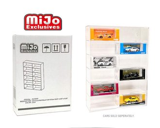 1:64 12-Car Wall Mount Display Case - Clear Back Version w/Cover ***Cracked Case***
