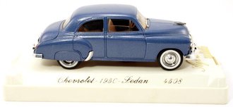 1:43 1950 Chevy Sedan (Blue) *** Missing Headlight & Trunk Lever ***