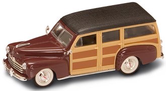 1:43 1948 Ford Woody (Burgundy) *** Broken Passenger Mirror - No Original Box ***