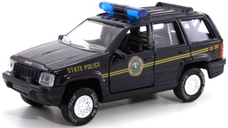 1:43 Jeep Cherokee Police "West Virginia" *** Blister Card Wear ***